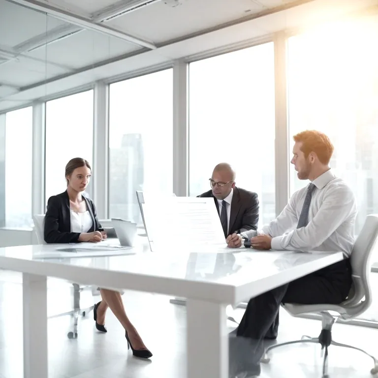 Equipe jurídica analisando contrato de software